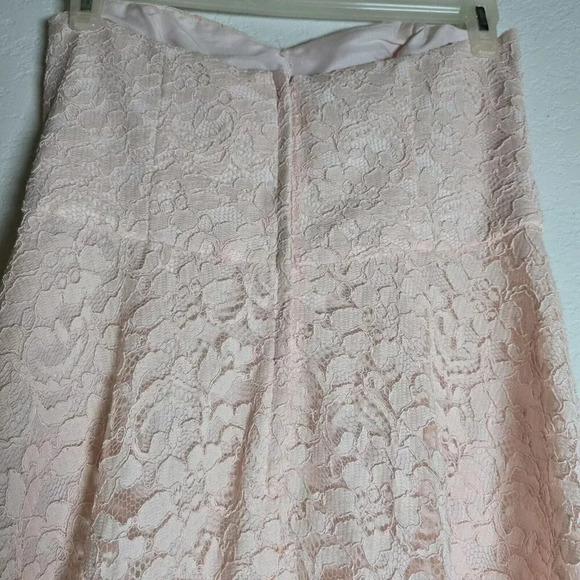 David's Bridal Pink Dress Strapless Short Lace  Womens Size 10 - Picture 8 of 13